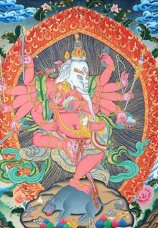 Twelve-armed Dancing Ganesha