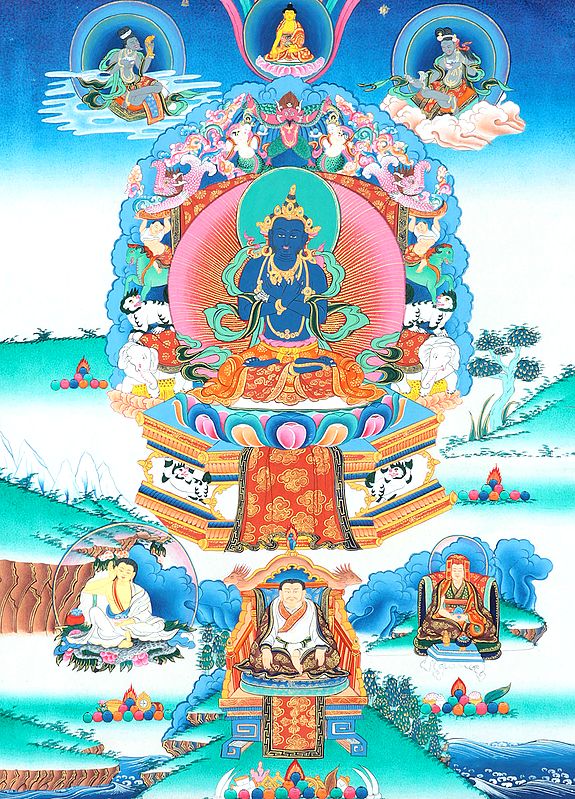 Vajradhara Seated on Six-Ornament Throne of Enlightenment