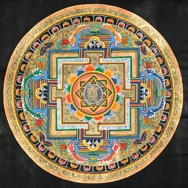OM (AUM)  (In Lantsa Script) Mandala