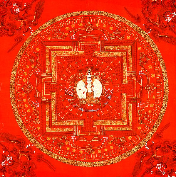 Thousand-Armed Avalokiteshvara Mandala (Red Thangka)