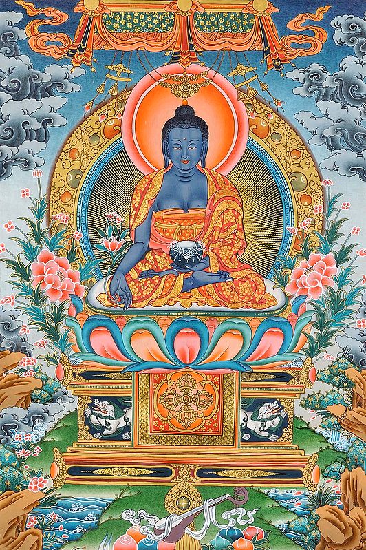 Vaiduryaprabharaja (Tibetan Buddhist Deity Medicine Buddha)