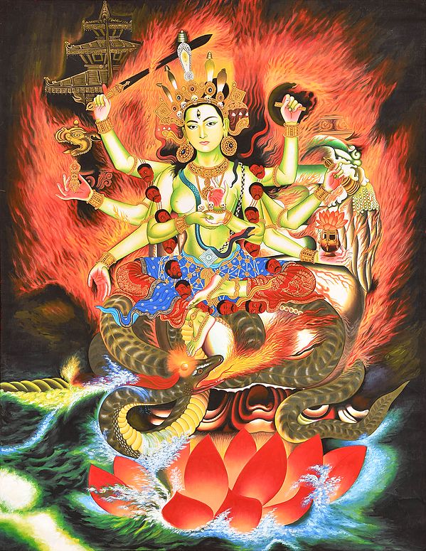Bhagavati - The Great Goddess of Nepal (Large Size)