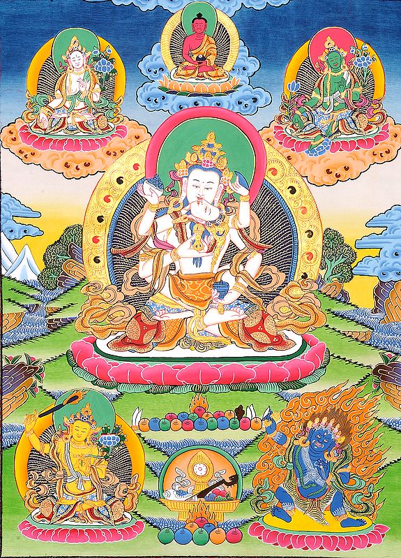 Tibetan Buddhist Vajrasattva in Yab Yum