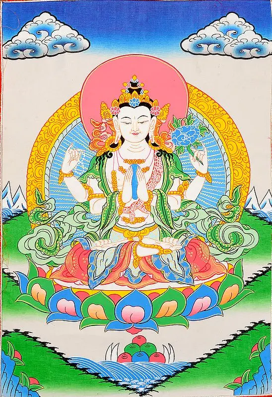 Shadakshari Lokeshvara ( Tibetan Buddhist Chenrezig)