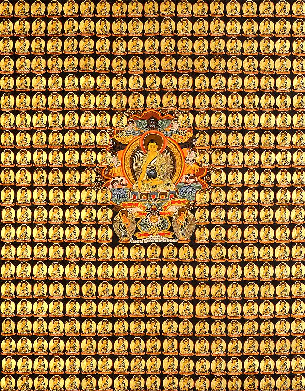 Tibetan Buddhist Thousand Buddha Wall