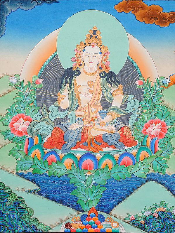 The Buddha Vajrasattva Thangka Painting | Exotic India Art