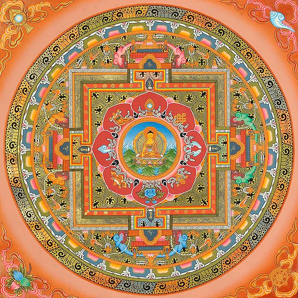 Fine Quality Buddha Mandala (Tibetan Buddhist)
