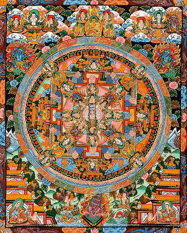 Tibetan Buddhist Deity Thousand Armed Avalokiteshvara Mandala