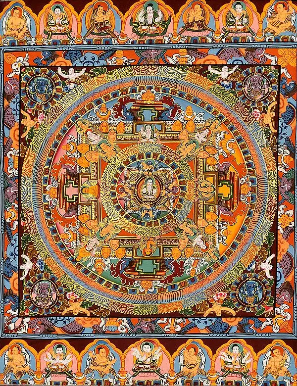 Tibetan Buddhist God Chenrezig Mandala