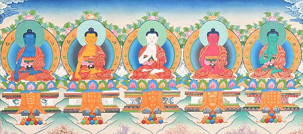 Five Dhyani Buddhas (Tibetan Buddhist Deity)