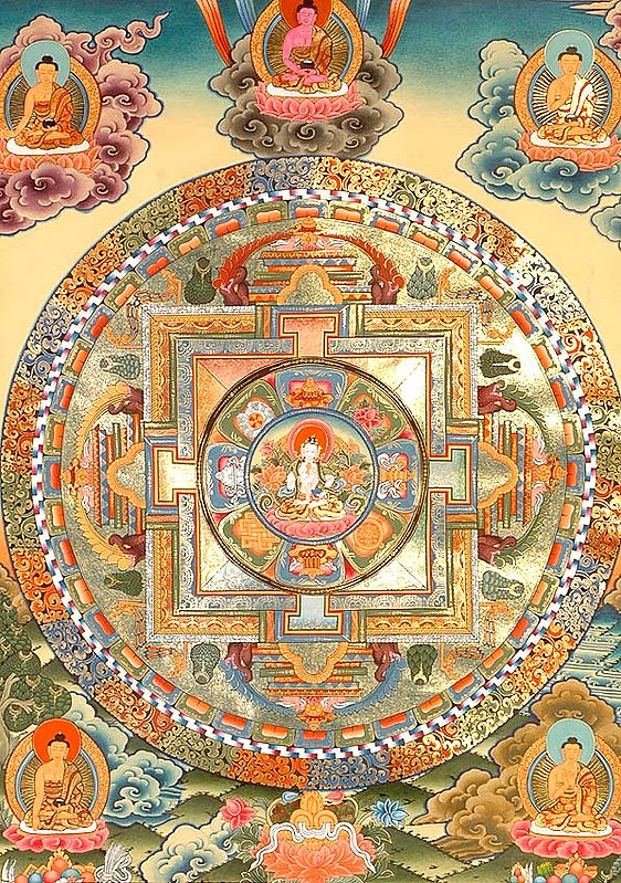 Vajrasattva Mandala with Five Cosmic Buddhas