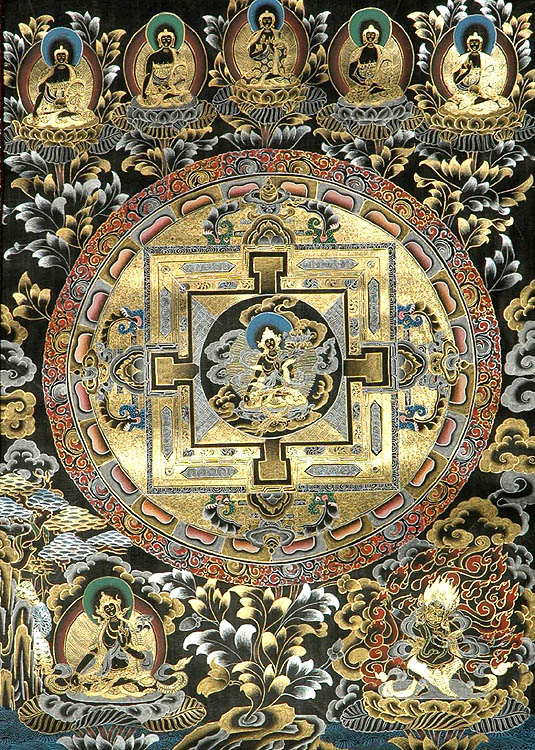 Seven-Eyed Tara Mandala with Five Dhyani Buddhas
