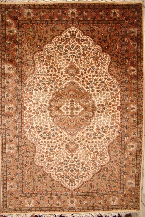 Camel Colored Kashan Carpet from Agra