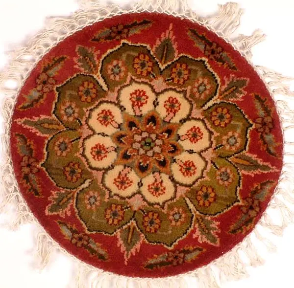 Circular Hand-Knotted Mat
