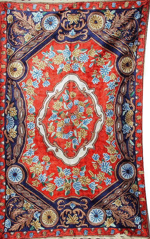 Embroidered Floral Prayer Asana