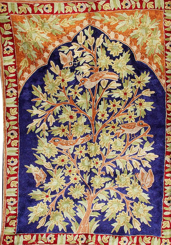 Tree of Life Embroidered Asana Mat