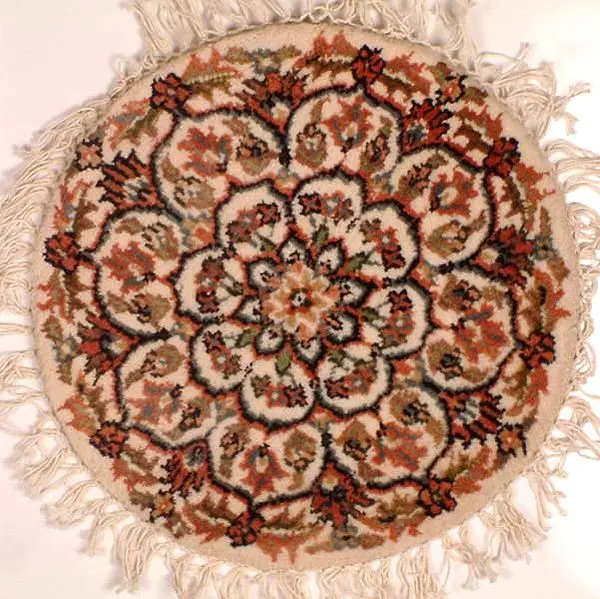 Round Hand-Knotted Mat