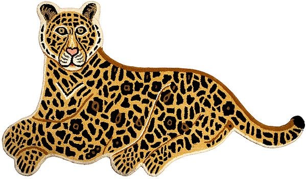 Jaguar Yogic Asana Mat from Mirzapur
