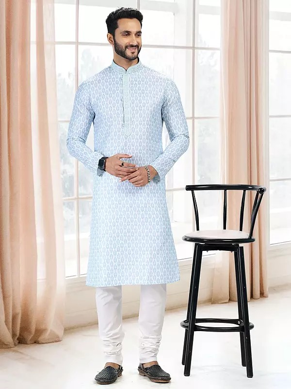 Men’s Ethnic Kurta Pajama Set – Cotton Art Silk Set for Festive Outfit