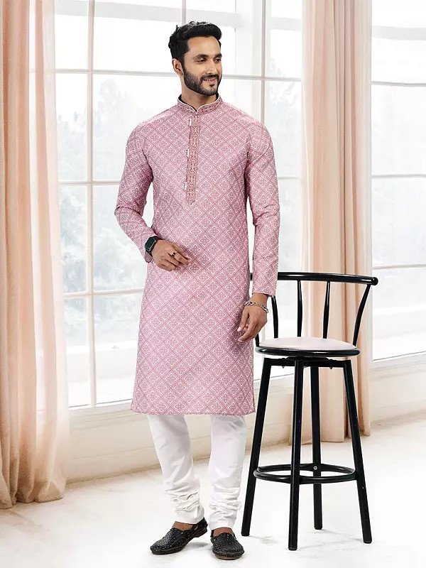 Cotton and Art Silk Printed Kurta Pajama for Men | Casual & Festive Wear