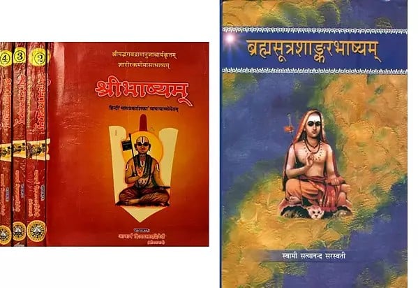 Brahma Sutra Commentaries by Shankara and Ramanuja (Set of 5 Books)