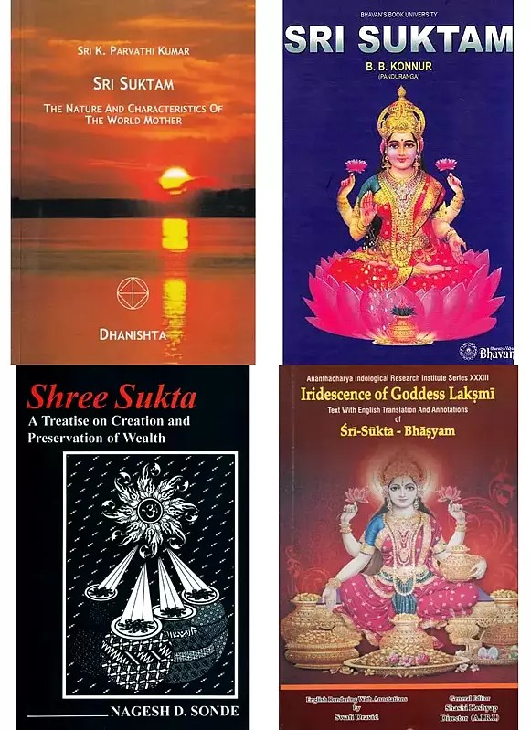 Shri Sukta The Vedic Hymn for Prosperity (Set of 4 Books)