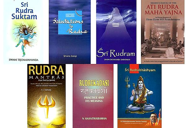 Books on Sri Rudram: The Vedic Worship of Lord Shiva (Set of 7 Books)