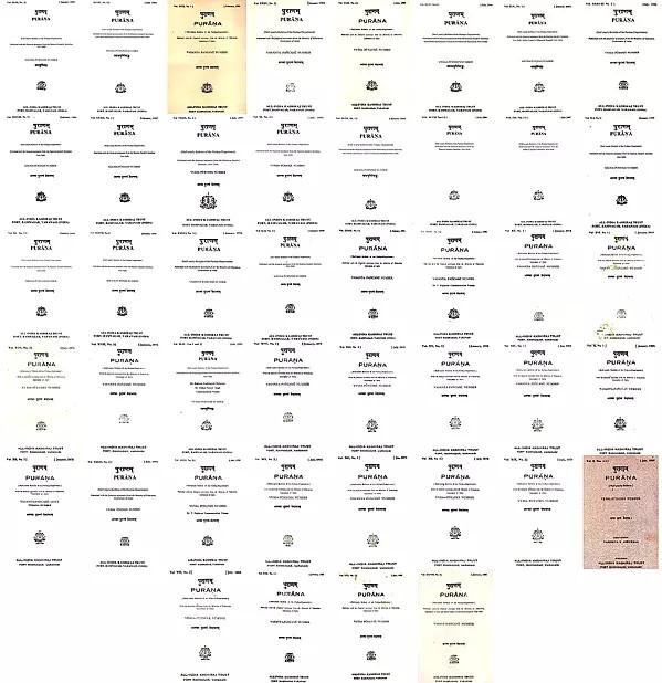 Purana- Journals Dedicated to the Puranas (Set of 44 Books)
