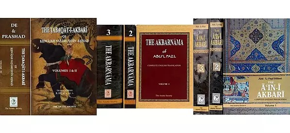 Three Original Texts on the Reign of King Akbar (Set of 8 Books)