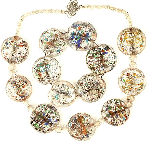 Glass Bead Necklace and Bracelet Set
