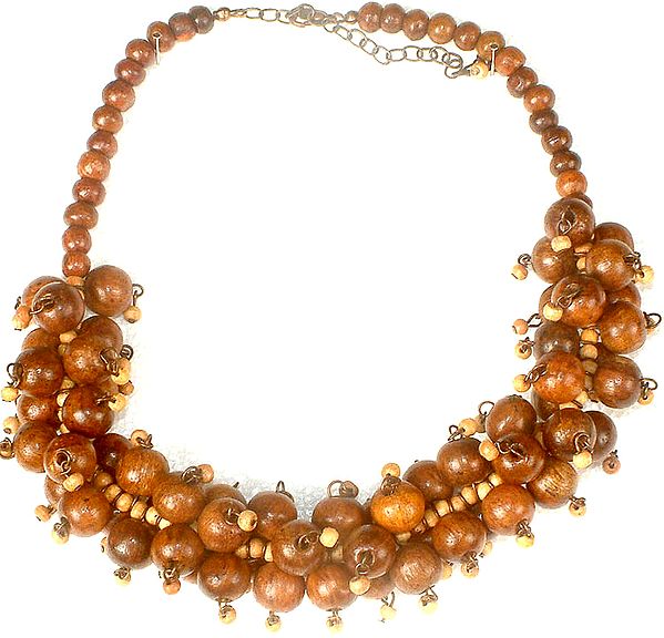 Wooden Beads Bunch Necklace