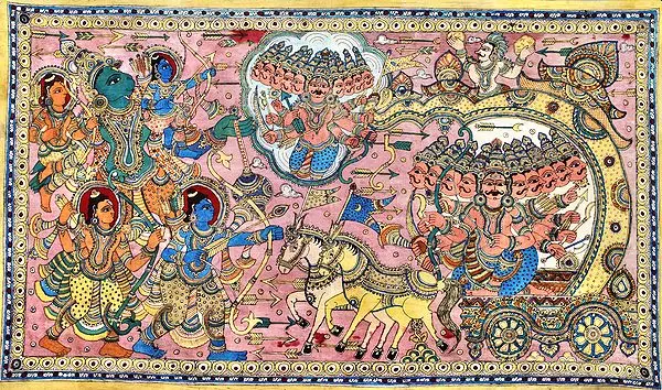 The Battle Between Rama and Ravana - Large Size
