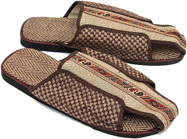 Jute Slippers with Designer Straps