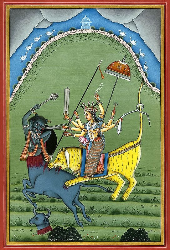 Devi Durga Killing the Demon Mahishasur