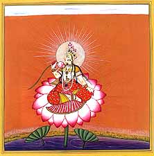 Devi Seated on a Lotus