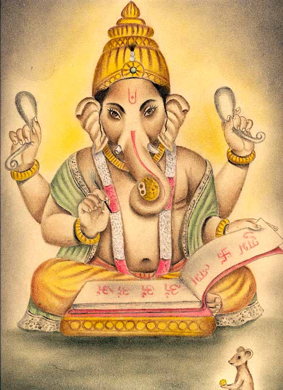 Ganesha as the Scribe