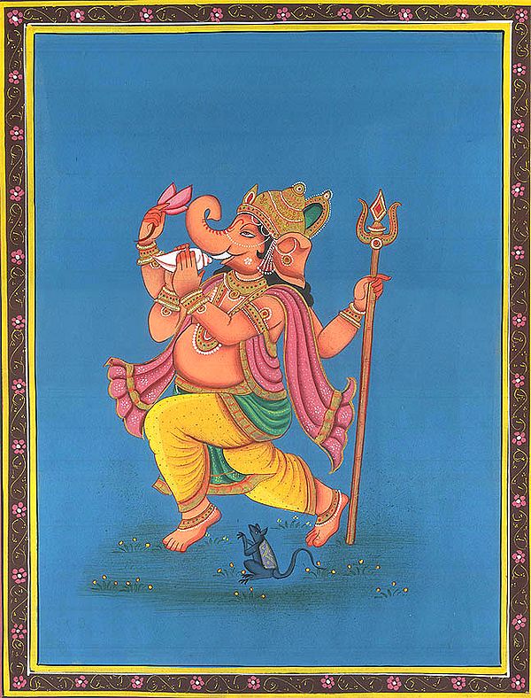 Ganesha Blowing the Conch (Musical Ganesha Series)