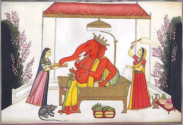 Ganesha with Consorts