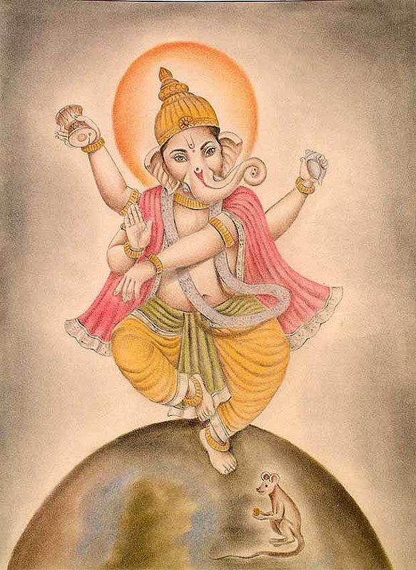 Ganesha's Dance on the Globe
