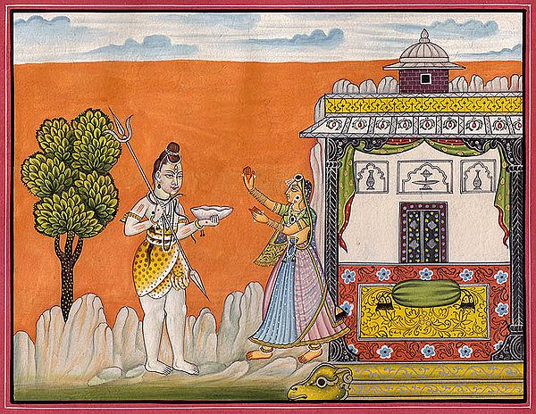 Parvati Chiding Shiva (A Folio illustrating one of the Episodes from Rasa-manjari, a poem by Bhanudatta)