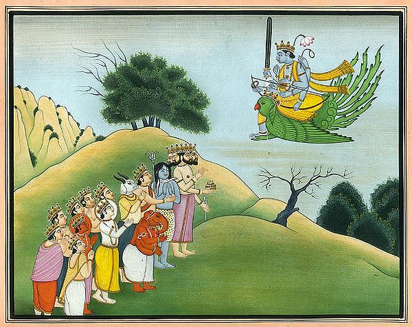 Gods Paying Obeisance to Vishnu