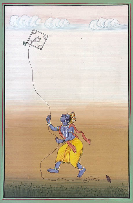 Lord Krishna Flying Kite