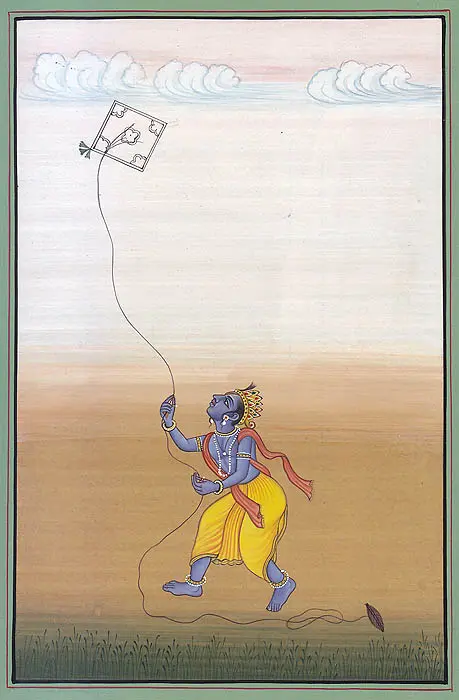 Lord Krishna Flying Kite