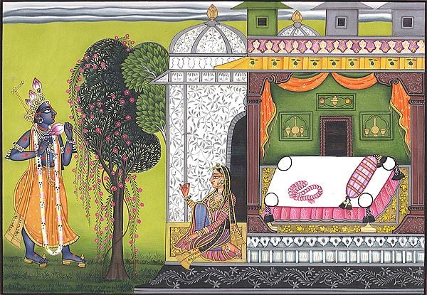 Radha as Mugdha- Vasaksajja Nayika- the Newly Wed Heroine who Awaits the Arrival of Her Lover