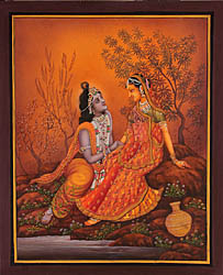 The Twilight of Love (Radha Krishna on the Banks of Yamuna)