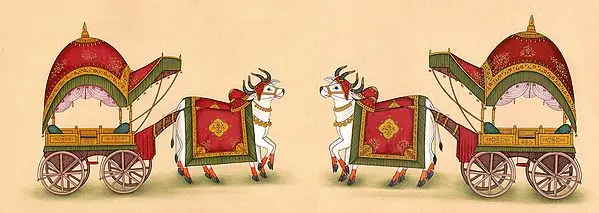 Pair of Bullock Carts