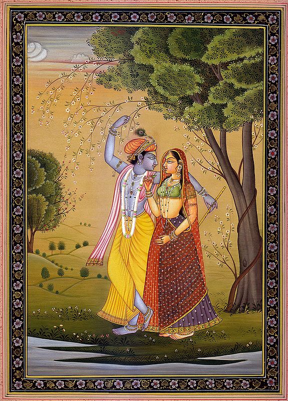 Radha Offering Betel-leaf to Krishna