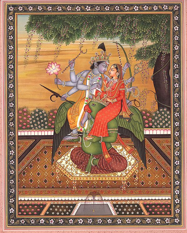 Vishnu-Lakshmi On The Shoulders Of Lord Garuda