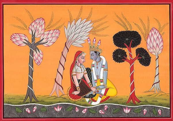 Radha Krishna in the Basholi Idiom