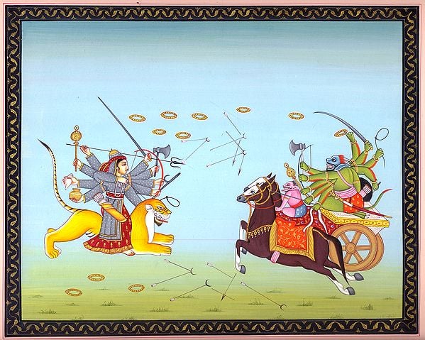 Goddess Durga Slaying the Demon